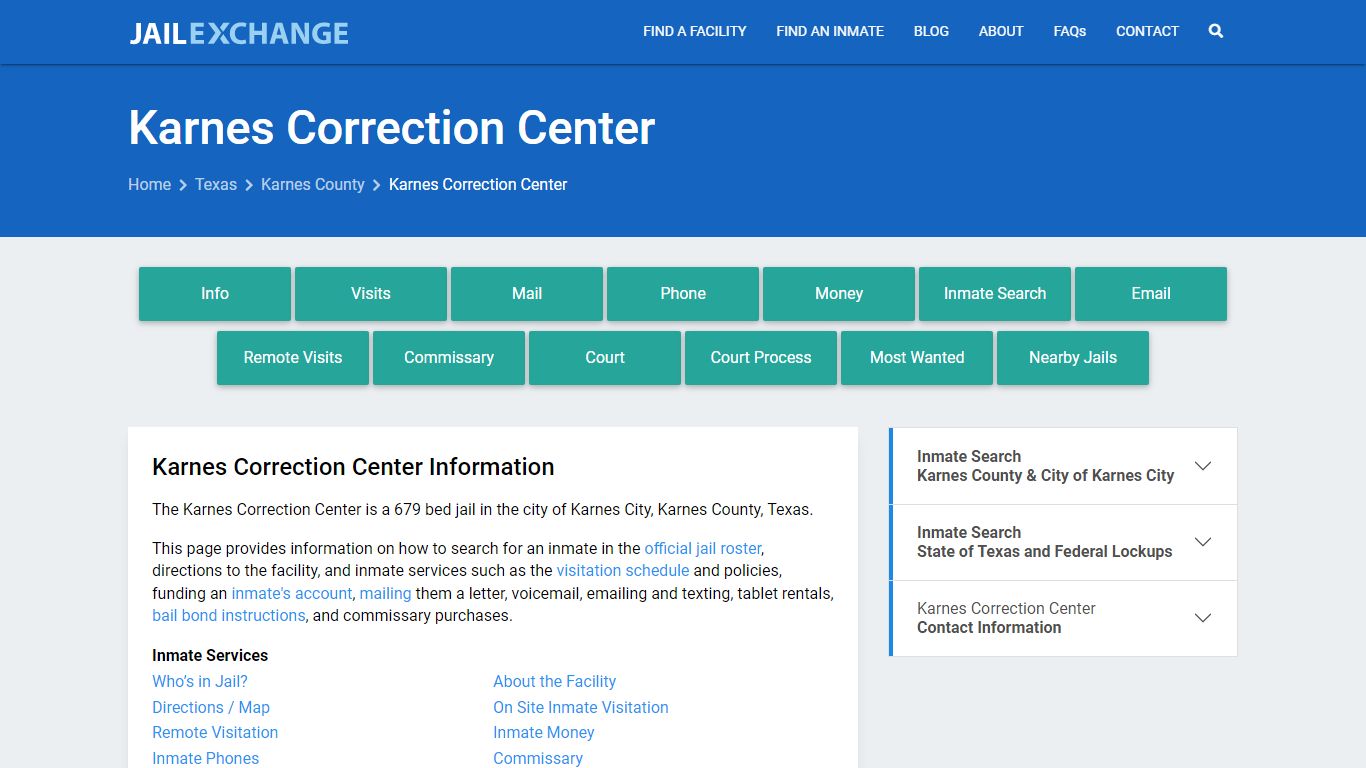 Karnes Correction Center, TX Inmate Search, Information - Jail Exchange