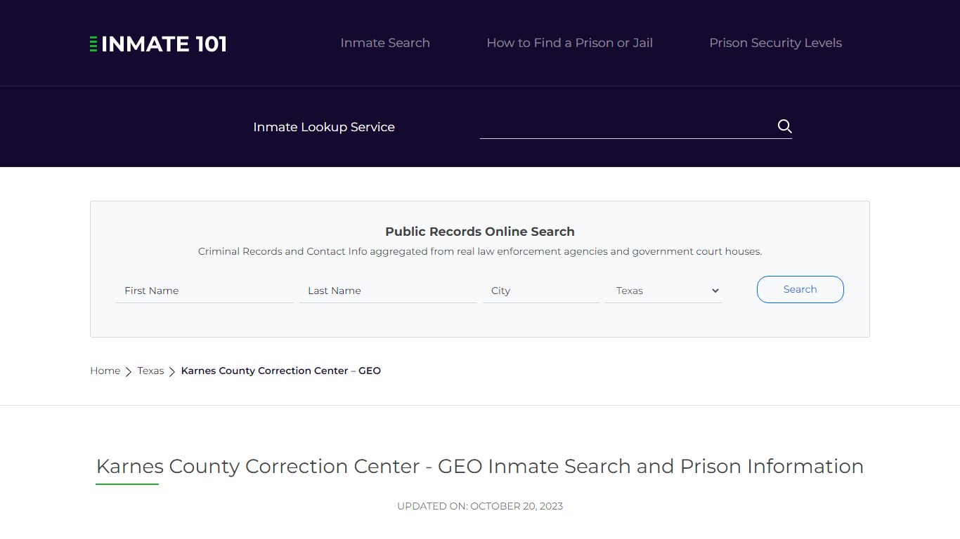 Karnes County Correction Center - GEO - Inmate101